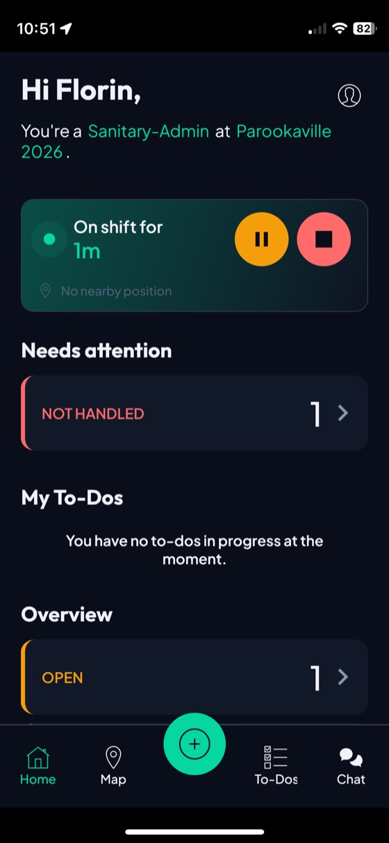 CheckMade mobile app — Dashboard